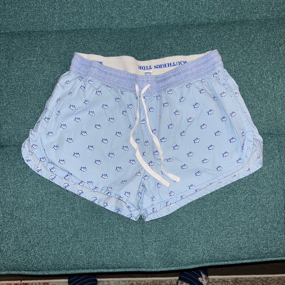 Blue Fish Pajama Shorts